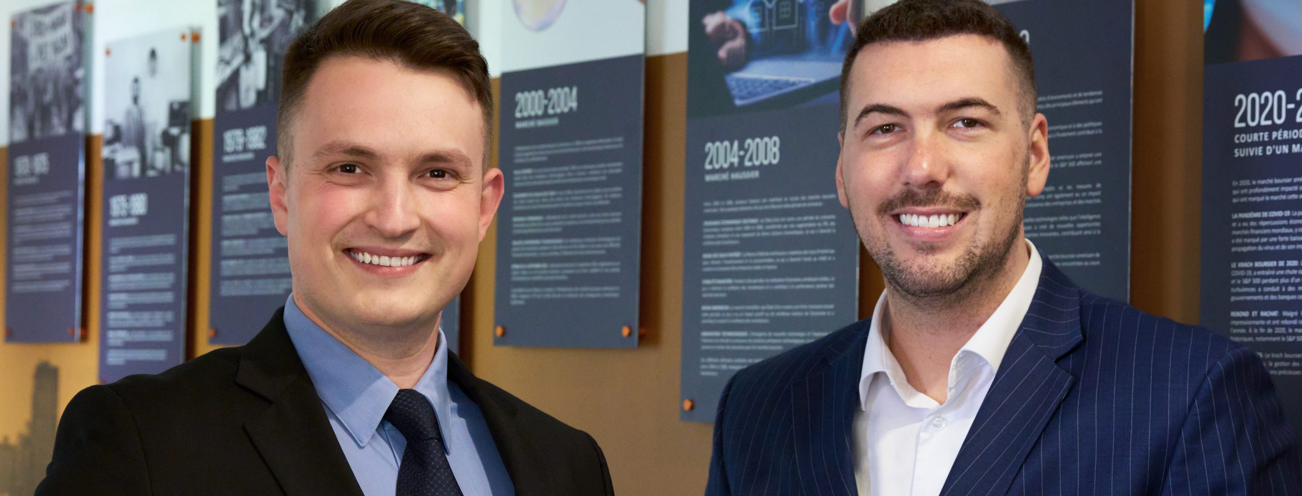 Jean-Philippe Giroux et Hugo Cyr-Théberge, conseillers Pérennité, au bureau